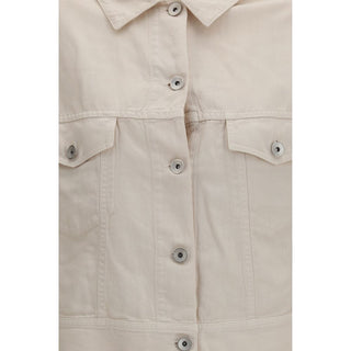 White Cotton Denim Jacket