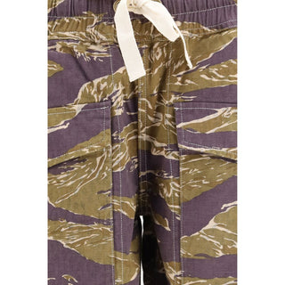 Multicolor Cotton Casual Pants