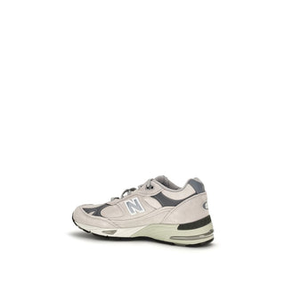 Gray Suede Leather Athletic Sneakers