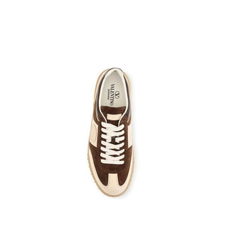 Brown Suede Leather Athletic Sneakers