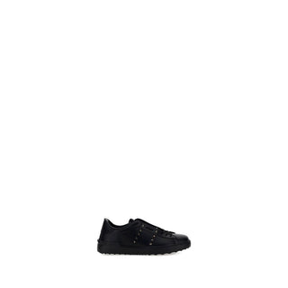 Black Calf Leather Bos Taurus Sneakers
