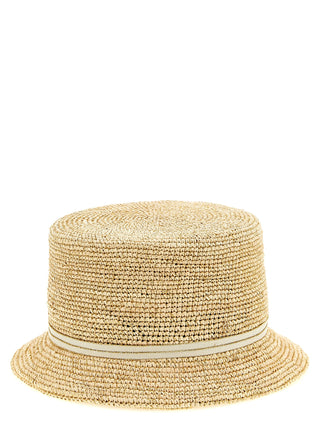 Beige Fabric Sunhat