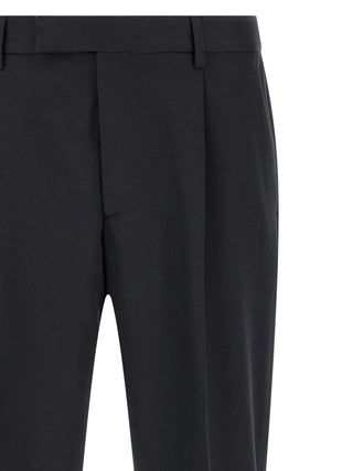Blue Cotton Dress Pants