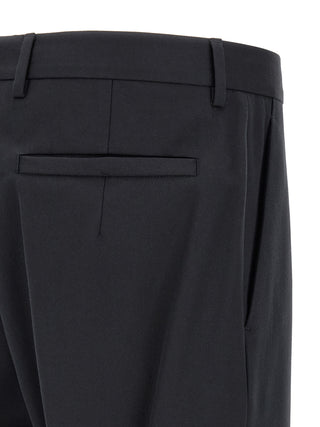 Blue Cotton Dress Pants