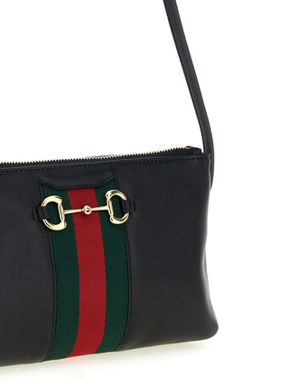 Black Calfskin Shoulder Bag