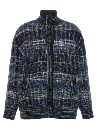 Blue Wool Cardigan