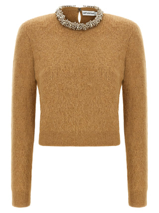 Brown Polyester Cardigan