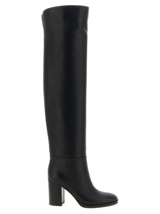 Black Calfskin Over The Knee
