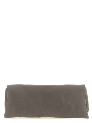 Gray Calfskin Clutch Bag