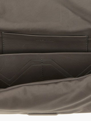 Gray Calfskin Clutch Bag