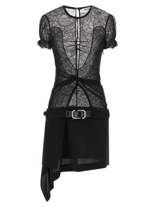 Black Polyamide Short Dress