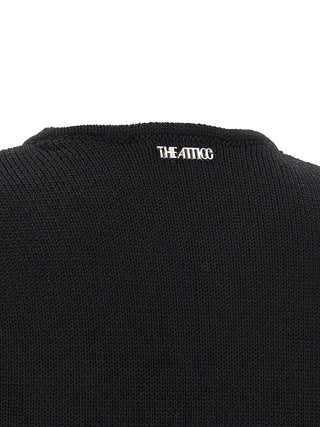 Black Viscose Short Dress