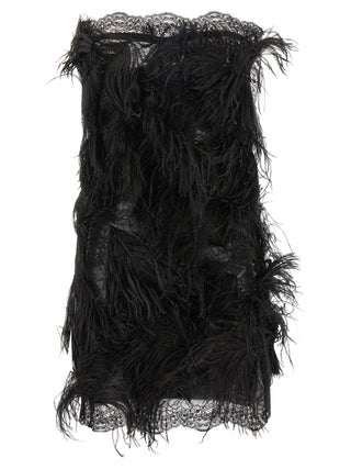 Black Polyamide Short Dress