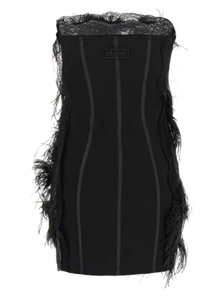 Black Polyamide Short Dress