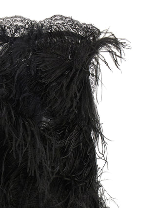 Black Polyamide Short Dress