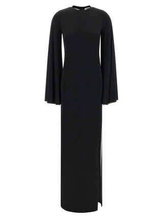 Black Polyester Long Dress