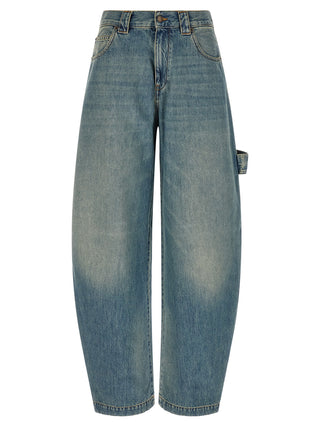 Blue Cotton Relaxed Fit Jeans