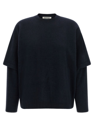 Blue Merino Wool Cardigan