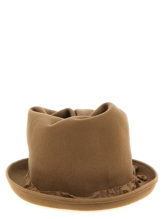 Beige Wool Fedora