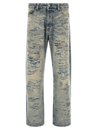 Blue Cotton Relaxed Fit Jeans