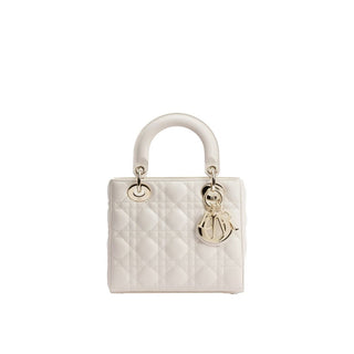 White Lamb Leather Handbag