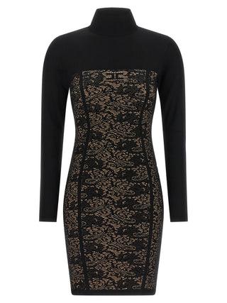 Black Viscose Short Dress