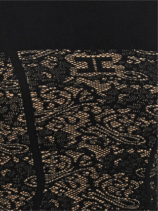 Black Viscose Short Dress