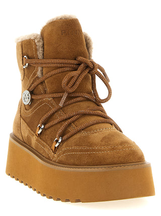 Brown Cowhide Flat Boots