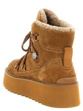 Brown Cowhide Flat Boots