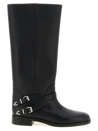 Black Cowhide Over The Knee