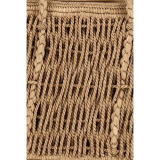 Beige Raffia Shoulder Bag
