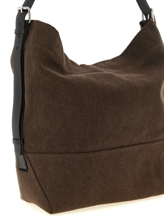 Brown Cotton Handbag