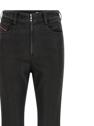 Black Cotton Slim Fit Jeans