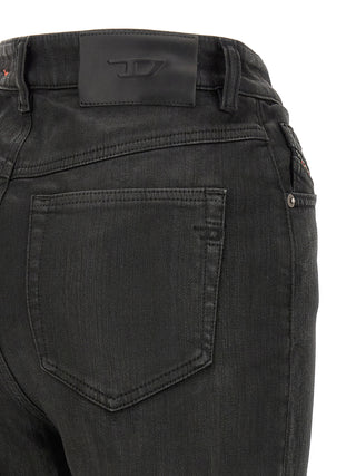 Black Cotton Slim Fit Jeans