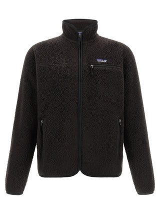 Black Polyester Full-Length Jacket