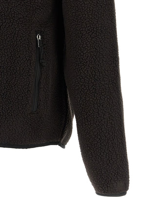 Black Polyester Full-Length Jacket