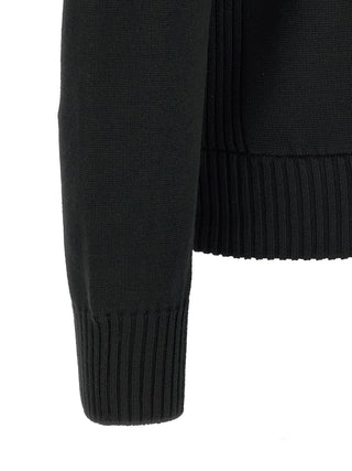 Black Polyester Cardigan