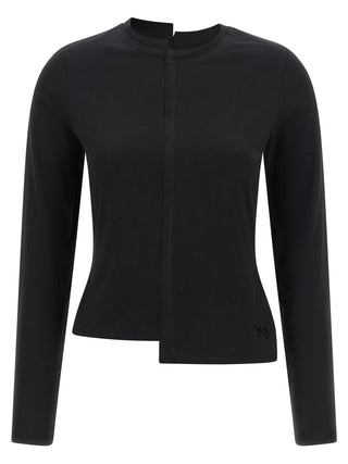 Black Cotton Long Sleeve T-Shirt