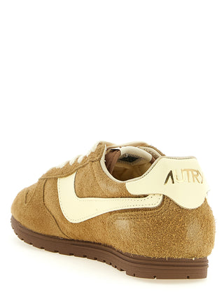Brown Cowhide Athletic Sneakers