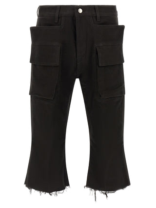 Black Cotton Cargo Pants