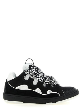 Bicolor Calfskin Chunky Sneakers