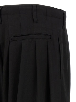Black Wool Casual Pants