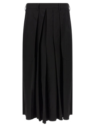 Black Wool Casual Pants