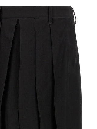 Black Wool Casual Pants