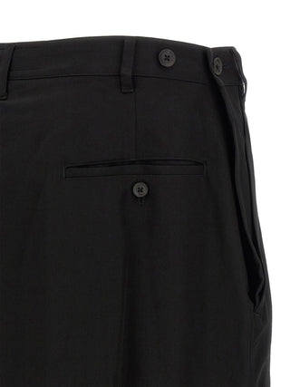 Black Wool Casual Pants