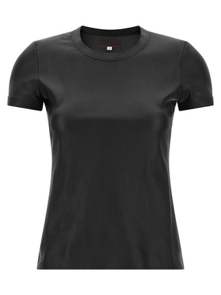 Black Lamb Leather T-Shirt