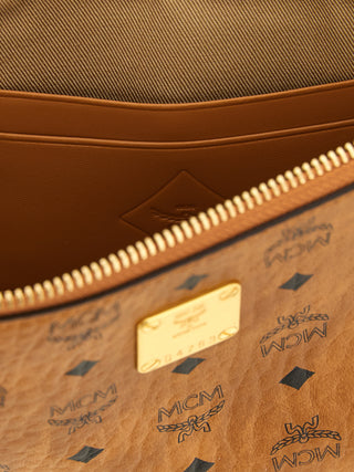 Brown Polyethylene Clutch Bag
