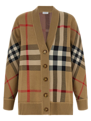 Beige Polyester Cardigan