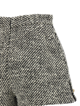 Bicolor Virgin Wool Bermuda Shorts