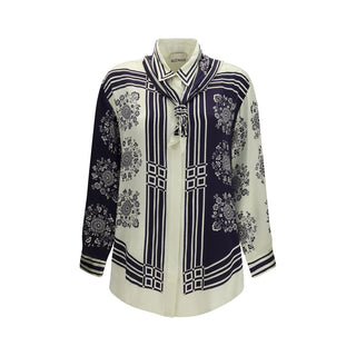 Blue Silk Shirt